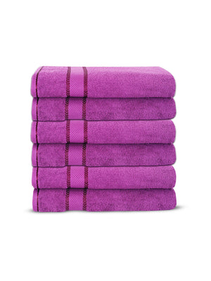 100% Cotton Hand Towels, 380 GSM, Pack of 6, Everfresh Collection