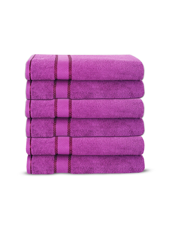 100% Cotton Hand Towels, 380 GSM, Pack of 6, Everfresh Collection