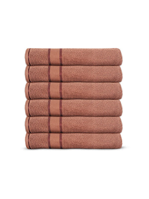 100% Cotton Hand Towels, 380 GSM, Pack of 6, Everfresh Collection