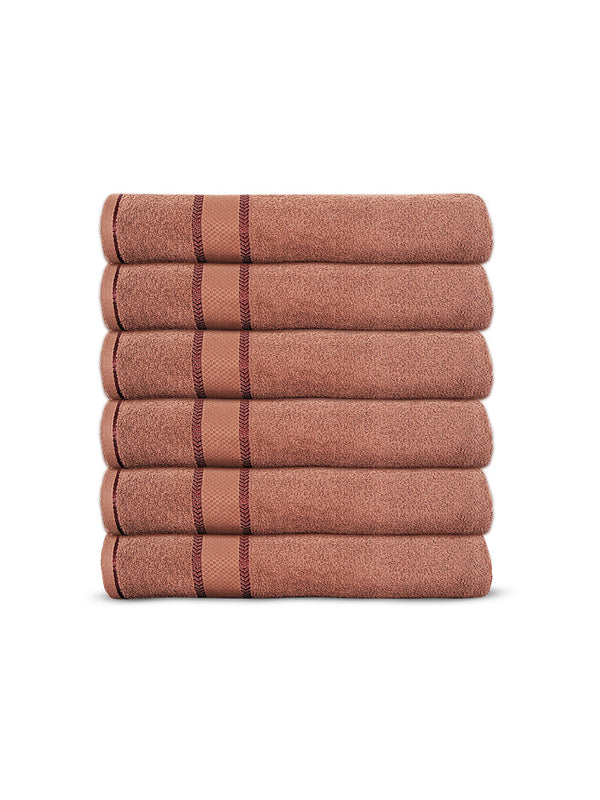 100% Cotton Hand Towels, 380 GSM, Pack of 6, Everfresh Collection