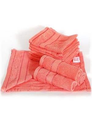 100% Cotton Face Towels, 380 GSM, Pack of 12, Everfresh Collection