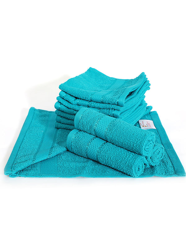 100% Cotton Face Towels, 380 GSM, Pack of 12, Everfresh Collection