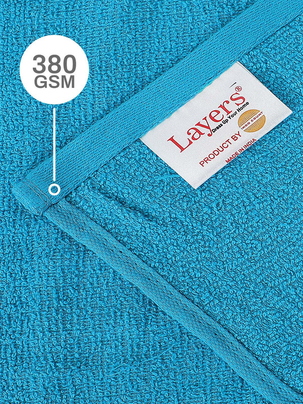 100% Cotton Face Towels, 380 GSM, Pack of 12, Everfresh Collection