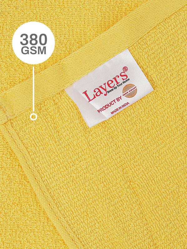 100% Cotton Face Towels, 380 GSM, Pack of 12, Everfresh Collection