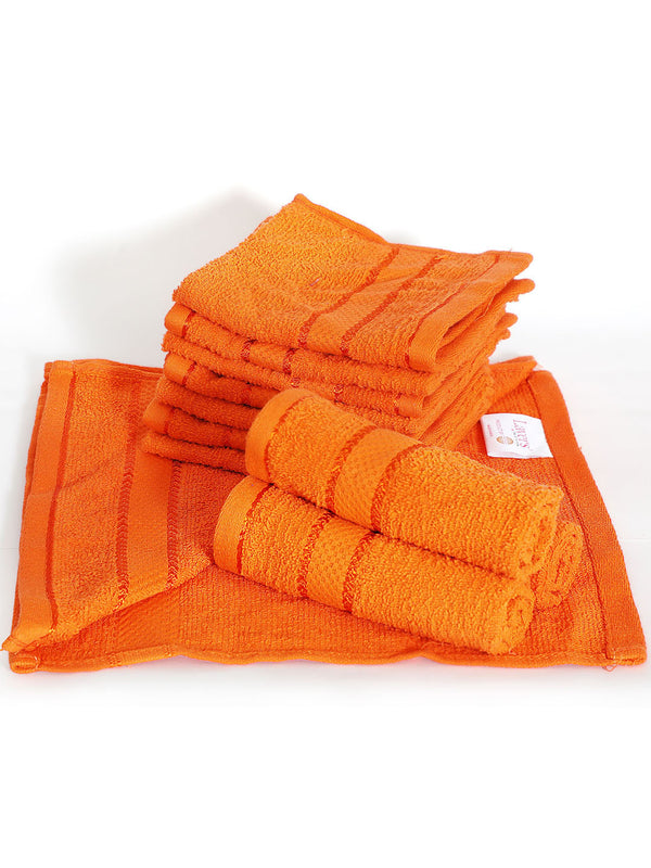 100% Cotton Face Towels, 380 GSM, Pack of 12, Everfresh Collection