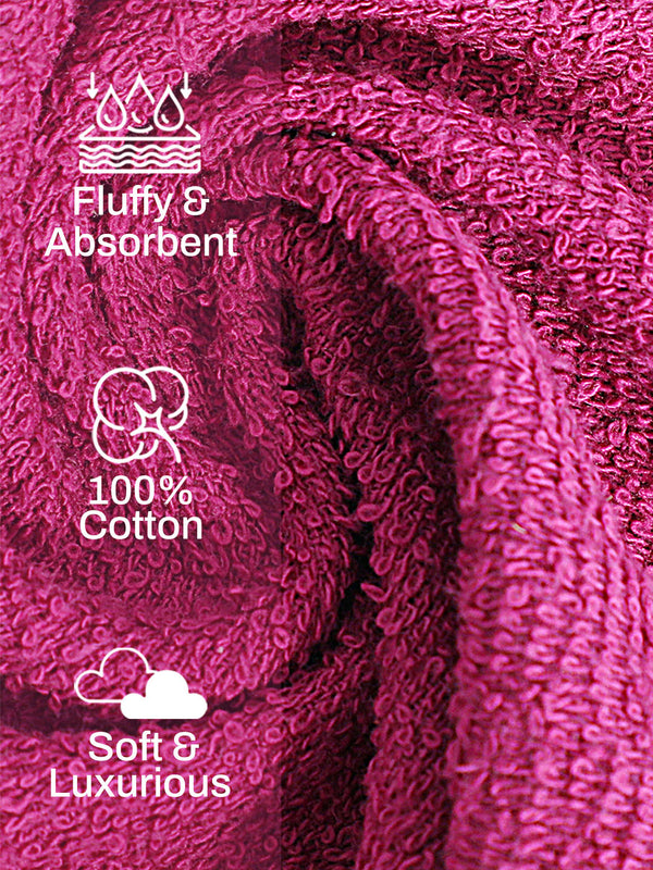 100% Cotton Face Towels, 380 GSM, Pack of 12, Everfresh Collection