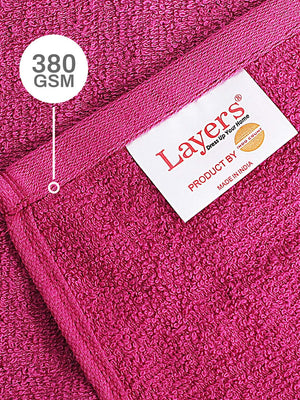 100% Cotton Face Towels, 380 GSM, Pack of 12, Everfresh Collection