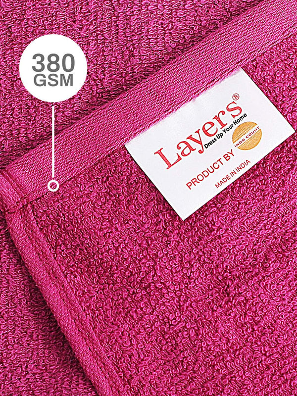 100% Cotton Face Towels, 380 GSM, Pack of 12, Everfresh Collection