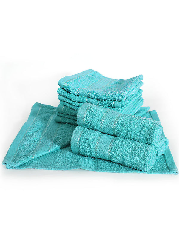 100% Cotton Face Towels, 380 GSM, Pack of 12, Everfresh Collection