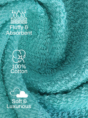 100% Cotton Face Towels, 380 GSM, Pack of 12, Everfresh Collection