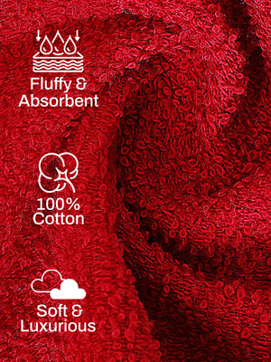 100% Cotton Face Towels, 380 GSM, Pack of 12, Everfresh Collection