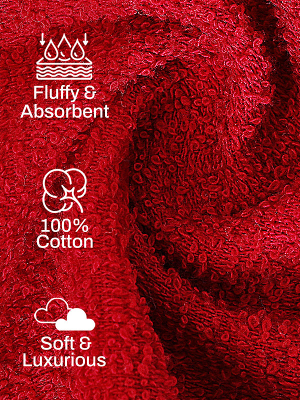 100% Cotton Face Towels, 380 GSM, Pack of 12, Everfresh Collection