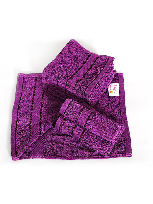100% Cotton Face Towels, 380 GSM, Pack of 12, Everfresh Collection
