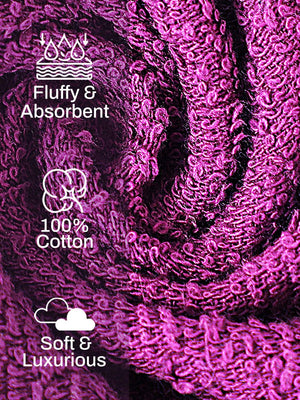 100% Cotton Face Towels, 380 GSM, Pack of 12, Everfresh Collection