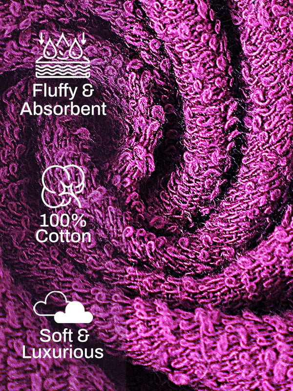 100% Cotton Face Towels, 380 GSM, Pack of 12, Everfresh Collection