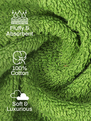100% Cotton Face Towels, 380 GSM, Pack of 12, Everfresh Collection