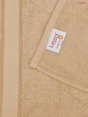 100% Cotton Towel Combo, 380 GSM Cream, Everfresh (1 Bath Towel, 1 Hand Towel & 1 Face Towel)