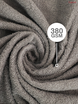 100% Cotton Towel Combo, 380 GSM Grey, Everfresh (1 Bath Towel, 1 Hand Towel & 1 Face Towel)