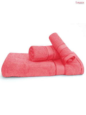 100% Cotton Towel Combo, 380 GSM, Everfresh Collection (1 Bath Towel, 1 Hand Towel, 1 Face Towel)