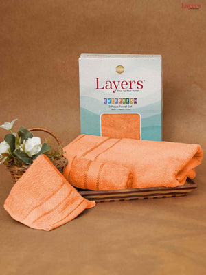100% Cotton Towel Combo, 380 GSM, Everfresh Collection (1 Bath Towel, 1 Hand Towel, 1 Face Towel)