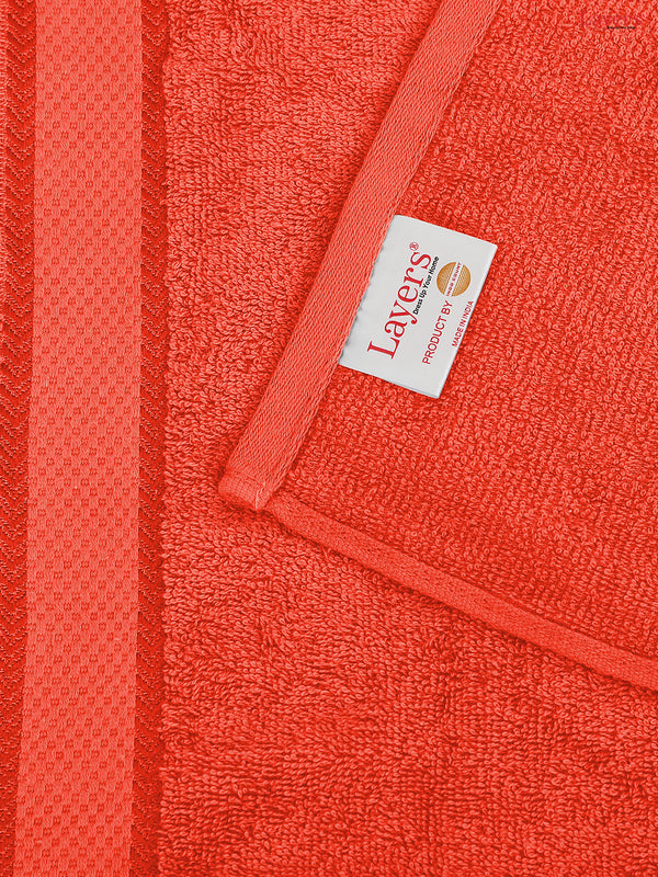 100% Cotton Towel Combo, 380 GSM Red, Everfresh (1 Bath Towel, 1 Hand Towel & 1 Face Towel)