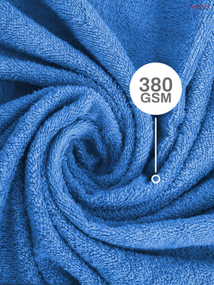 100% Cotton Towel Combo, 380 GSM Blue, Everfresh (1 Bath Towel, 1 Hand Towel & 1 Face Towel)