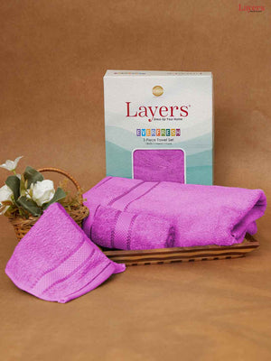 100% Cotton Towel Combo, 380 GSM, Everfresh Collection (1 Bath Towel, 1 Hand Towel, 1 Face Towel)