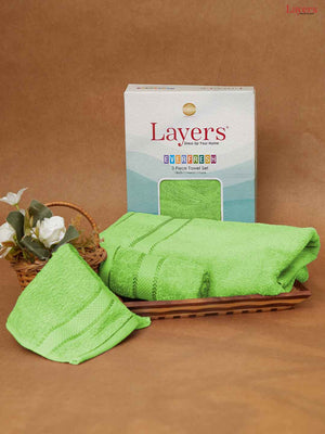 100% Cotton Towel Combo, 380 GSM, Everfresh Collection (1 Bath Towel, 1 Hand Towel, 1 Face Towel)