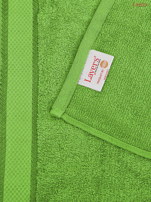 100% Cotton Towel Combo, 380 GSM Green, Everfresh (1 Bath Towel, 1 Hand Towel & 1 Face Towel)