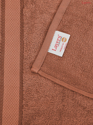 100% Cotton Towel Combo, 380 GSM Brown, Everfresh (1 Bath Towel, 1 Hand Towel & 1 Face Towel)