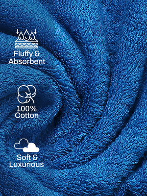 100% Cotton Bath Towel, 450 GSM, Pack of 1, Aqua Plush Collection