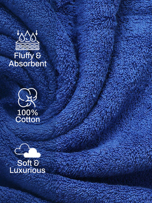100% Cotton Bath Towel, 450 GSM, Pack of 1, Aqua Plush Collection