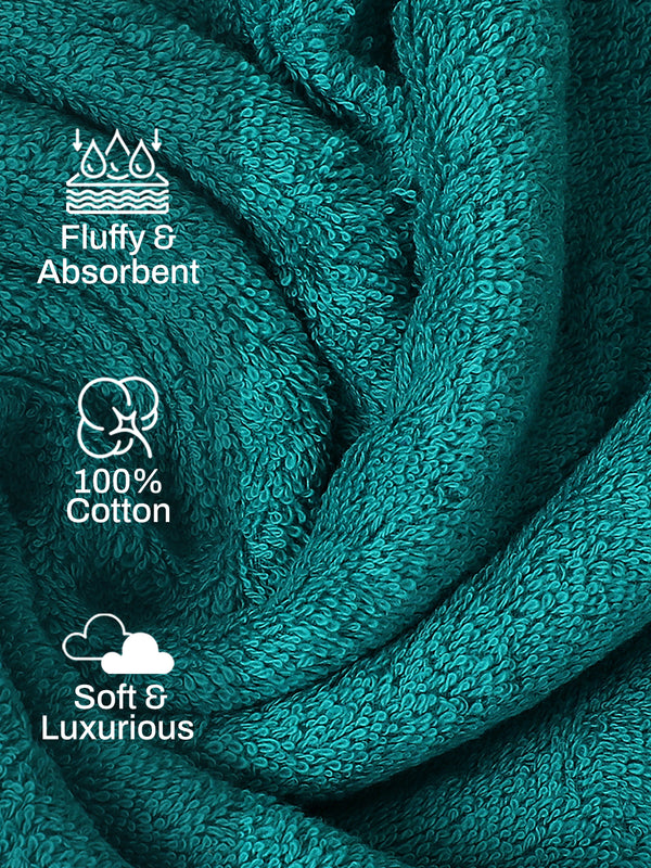 100% Cotton Bath Towel, 450 GSM, Pack of 1, Aqua Plush Collection