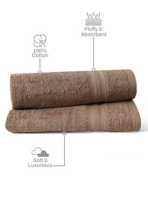 100% Cotton Bath Towel, 450 GSM, Pack of 2, Aqua Plush Collection