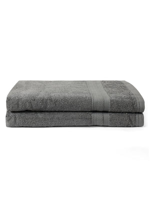 100% Cotton Bath Towel, 450 GSM, Pack of 2, Aqua Plush Collection