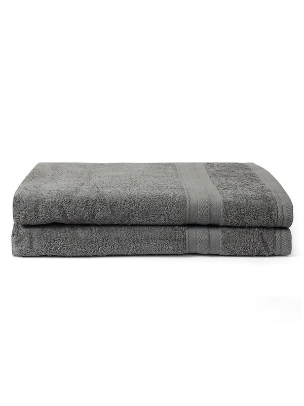 100% Cotton Bath Towel, 450 GSM, Pack of 2, Aqua Plush Collection
