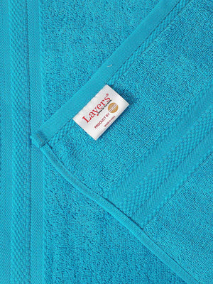 100% Cotton Bath Towel, 450 GSM, Pack of 2, Aqua Plush Collection