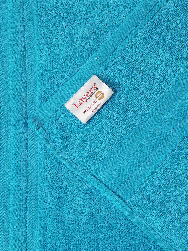 100% Cotton Bath Towel, 450 GSM, Pack of 2, Aqua Plush Collection
