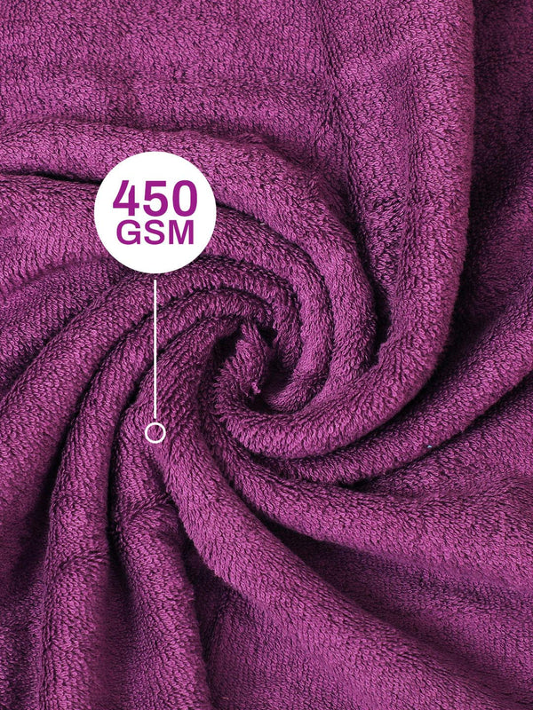 100% Cotton Bath Towel, 450 GSM, Pack of 2, Aqua Plush Collection