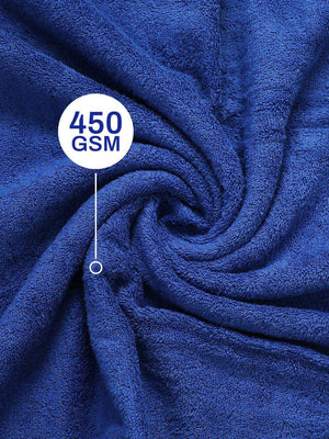 100% Cotton Bath Towel, 450 GSM, Pack of 2, Aqua Plush Collection