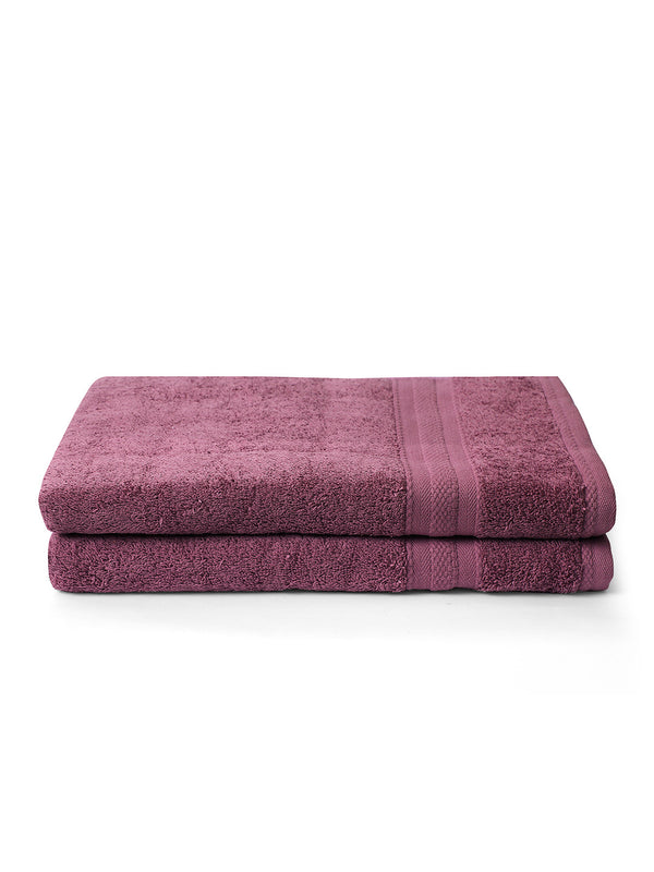 100% Cotton Bath Towel, 450 GSM, Pack of 2, Aqua Plush Collection