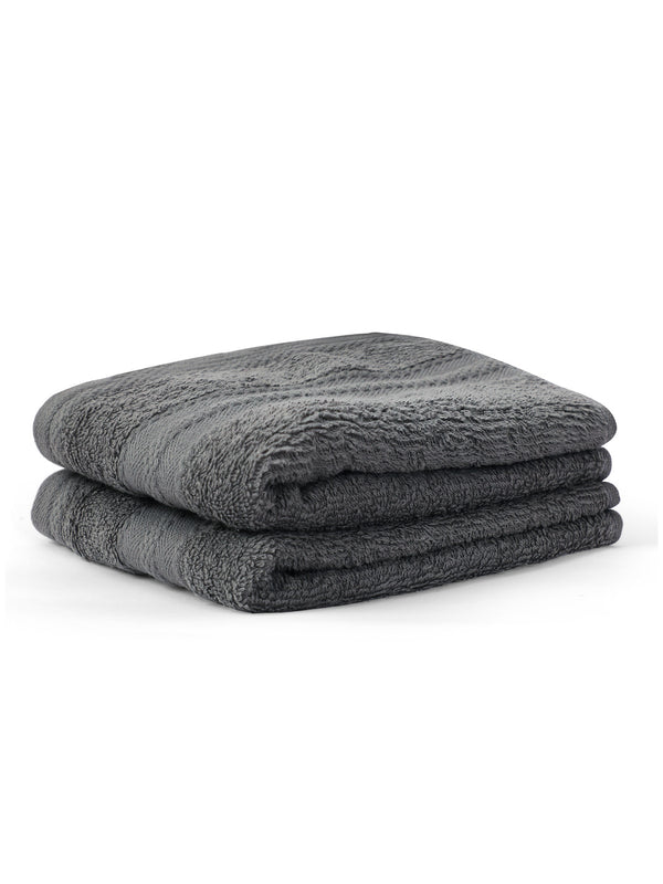 100% Cotton Hand Towel, 450 GSM, Pack of 2, Aqua Plush Collection