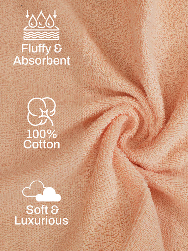 100% Cotton Hand Towel, 450 GSM, Pack of 2, Aqua Plush Collection