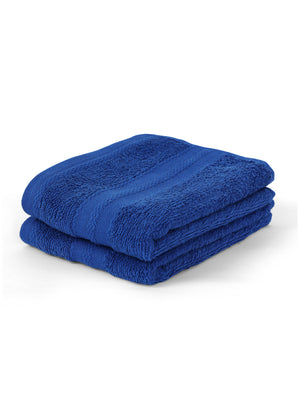 100% Cotton Hand Towel, 450 GSM, Pack of 2, Aqua Plush Collection