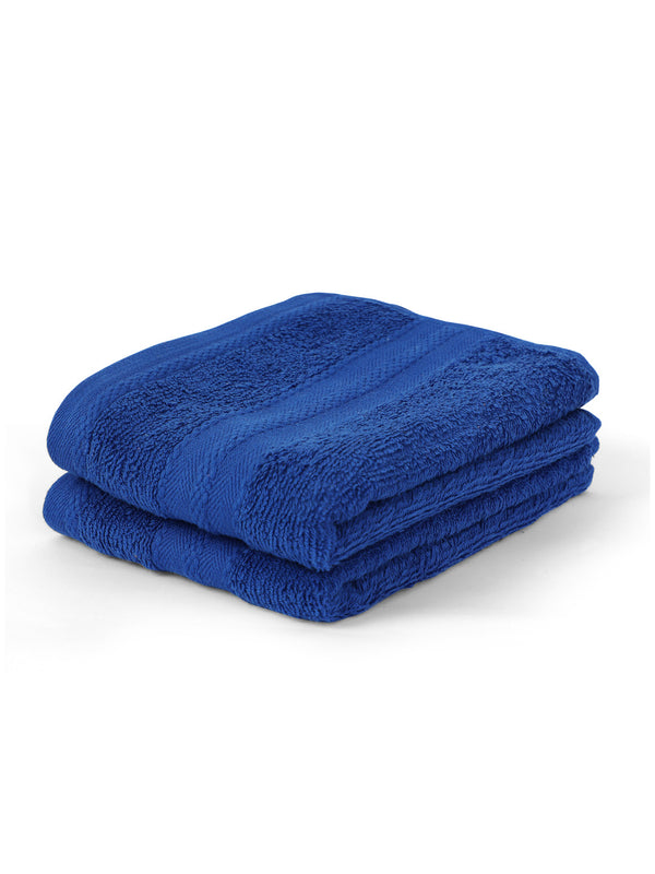 100% Cotton Hand Towel, 450 GSM, Pack of 2, Aqua Plush Collection