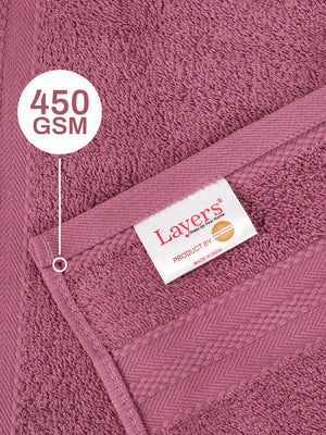 100% Cotton Hand Towel, 450 GSM, Pack of 2, Aqua Plush Collection