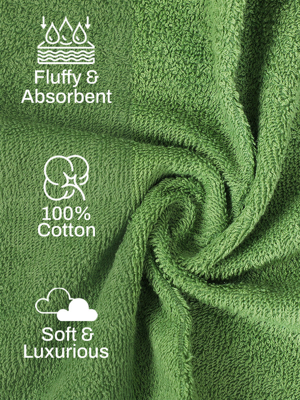 100% Cotton Hand Towel, 450 GSM, Pack of 2, Aqua Plush Collection