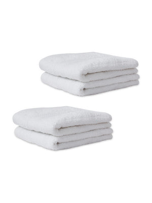 100% Cotton Hand Towel, 450 GSM, Pack of 4, Aqua Plush Collection