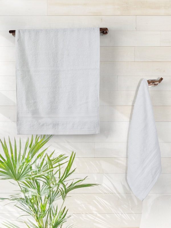 100% Cotton Hand Towel, 450 GSM, Pack of 4, Aqua Plush Collection