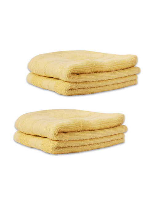 100% Cotton Hand Towel, 450 GSM, Pack of 4, Aqua Plush Collection